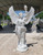 White Marble Winged Angel with Torch Statue H86.6 Inches Ge21414 Vendor Image