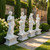 White Marble Four Seasons Statues H47.3 Inches Stand:H11.8 Inches Ge21415