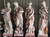 Multi Color Milk Marble Four Seasons Statues H74.8 Inches Stand:H19.7 Inches Ge21432 Vendor Image