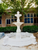 White Marble with Gray Accents Two Tier Fountain H82.7 Inches * D96.6 Inches   Ge21449 Vendor Image