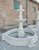 White Marble with Gray Accents Two Tier Fountain H82.7 Inches * D96.6 Inches   Ge21450 Vendor Image