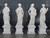 White Marble Four Seasons Statues H47.3 Inches Stand:H15.8 Inches Ge21465 Vendor Image