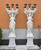 White Marble Pair of Lady Lantern Sculptures H107 Inches Ge21511 Vendor Image