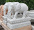 White Marble Pair of Elephant Sculptures H23.6 Inches Ge21532 Vendor Image