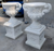White Marble Pair of Carved Garden Flower Urns on Stand H44.9*D31.5 Inches Ge21539 Vendor Image