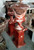 Red Marble Pair of Garden Flower Urns on Stand H51.2*D19.7 Inches Ge21541 Vendor Image