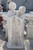 White Marble Guardian Angel Statue 55 Inches High Vendor Image