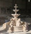 Beige Marble Multi Tier Fountain 94 Inches High x 98 Inches Deep Vendor Image