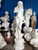 White Marble Draped Classical Lady Statue 79 Inches High Vendor Image