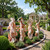 Set 4 Multi Colored Marble Four Seasons on Base 79 Inches High