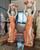 Pair Multi Colored Marble Ladies Holding Urns 63 Inches High Vendor Image