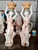 Pair Multi Marble Ladies Holding Urns 63 Inches High Vendor Image