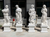 Set 4 White Marble Four Seasons Statues on Base 95 Inches High Vendor Image
