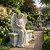 White Marble Angel on Bench 51 Inches High