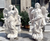 Pair of White Marble Angels 73 Inches High Vendor Image