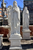 White Marble Virgin Mary on Base 84 Inches High Vendor Image