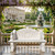 White Marble Swan Bench 71 Inches Wide