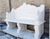 White Marble Swan Bench 81 Inches Long Vendor Image