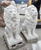 Pair White Marble Sitting Lions 35 Inches H GE21580 Vendor Image