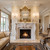 Ornate Italian Floral White Marble Fireplace Mantel Italian white L70.8"*H50.7"*13.8"    OPEN:L44.8"*H36"
