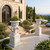 Ornate Classical White Marble Urn Planters on Pedestals  Set of 2 White Marble H47.2"*D21.6"