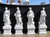 Classical Four Seasons White Marble Statues on Pedestals  Set of 4 White Marble H63" Vendor Image