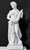 Classical Floral Maiden White Marble Statue White Marble H23.6 Vendor Image