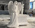 Classical Seated Angel Garden Bench White Marble H51.2 Vendor Image