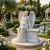 Classical Seated Angel Garden Bench White Marble H51.2