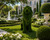 Regal Verdant Lion Topiary Sculpture