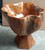 Sculpted Teak Pedestal Bowl