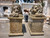 Pair Granite Lions on Base