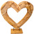 Medium Teak Heart on Stand