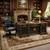 Black Mahogany Executive Desk and Chair Set of 2