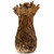 Hand Carved Organic Teak Wood Vase