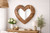 Handcrafted Teak Wood Heart Mirror