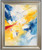 Framed Raven New Yellow Red Blue and White Abstract Giclee