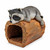 Woodland Raccoon Log Downspout Cover