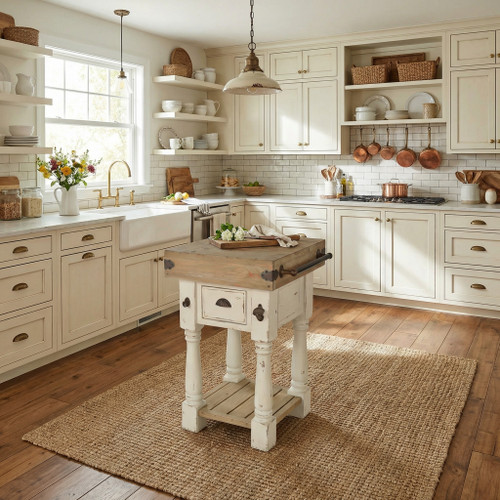 Farmhouse Island Small Work Block Console - AFD Home