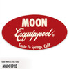 Mooneyes Equipped Oval Decal, Red