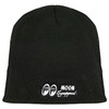 Mooneyes Equipped Embroidered Short Beanie, Black