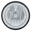 United Pacific 7" Crystal Headlight w/ LED Halo Ring, Amber LED