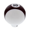 United Pacific Number "15" Pool Ball Gearshift Knob - Gloss Maroon Striped