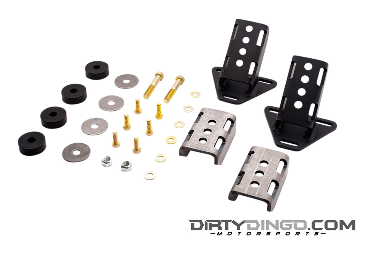 Dirty Dingo GM 3 Bolt Street Rod Engine Mounts, Black