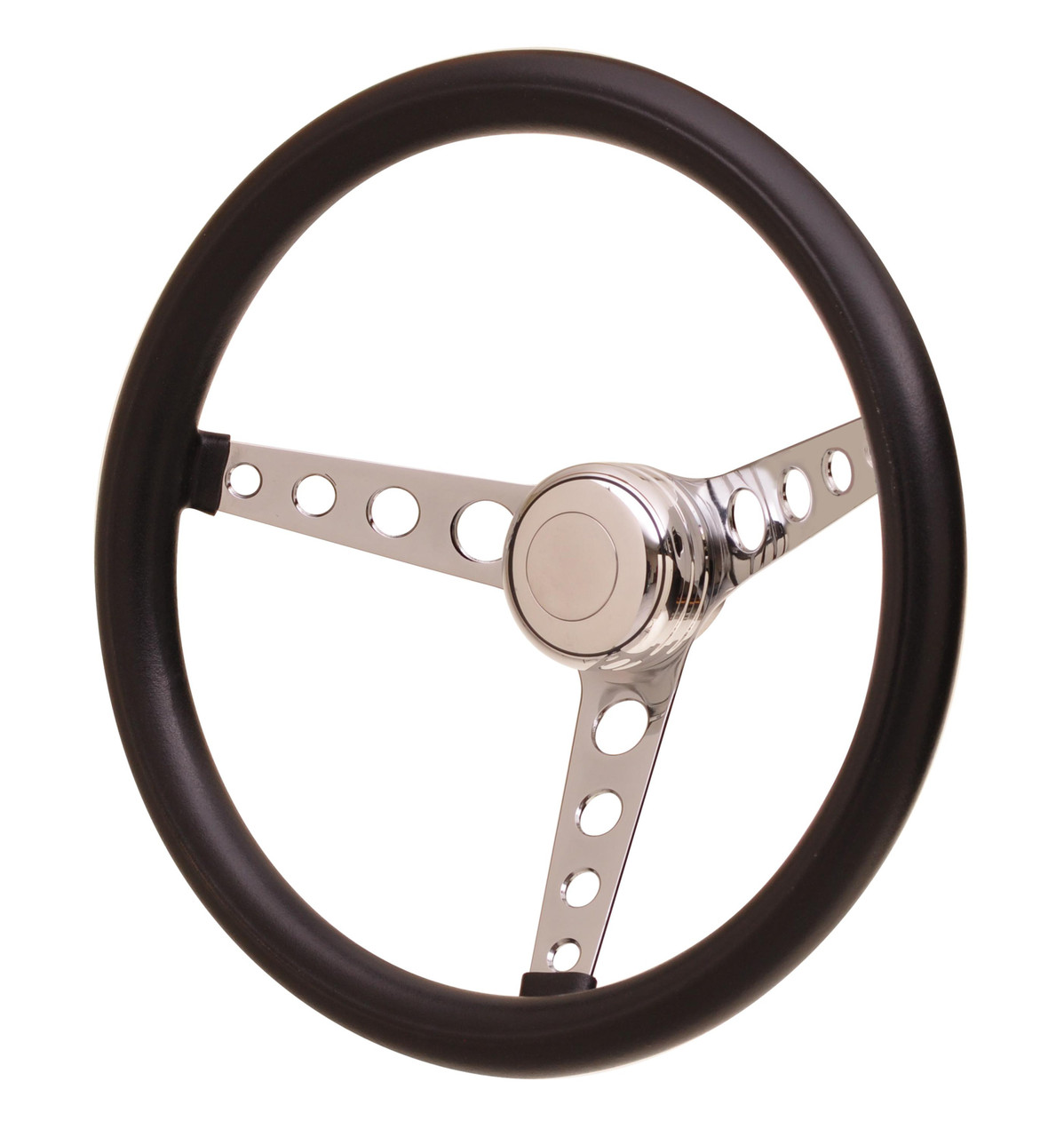 GT Performance GT3 Classic Hole Spokes Foam Wheel, Black w/ Chrome Spokes