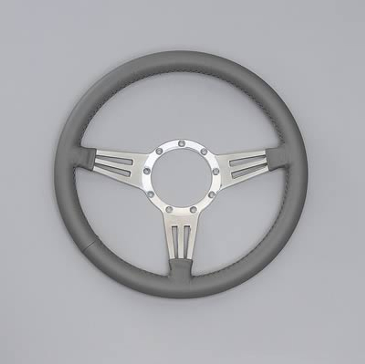 Lecarra Mark 4 Double Slot Steering Wheel, Light Gray