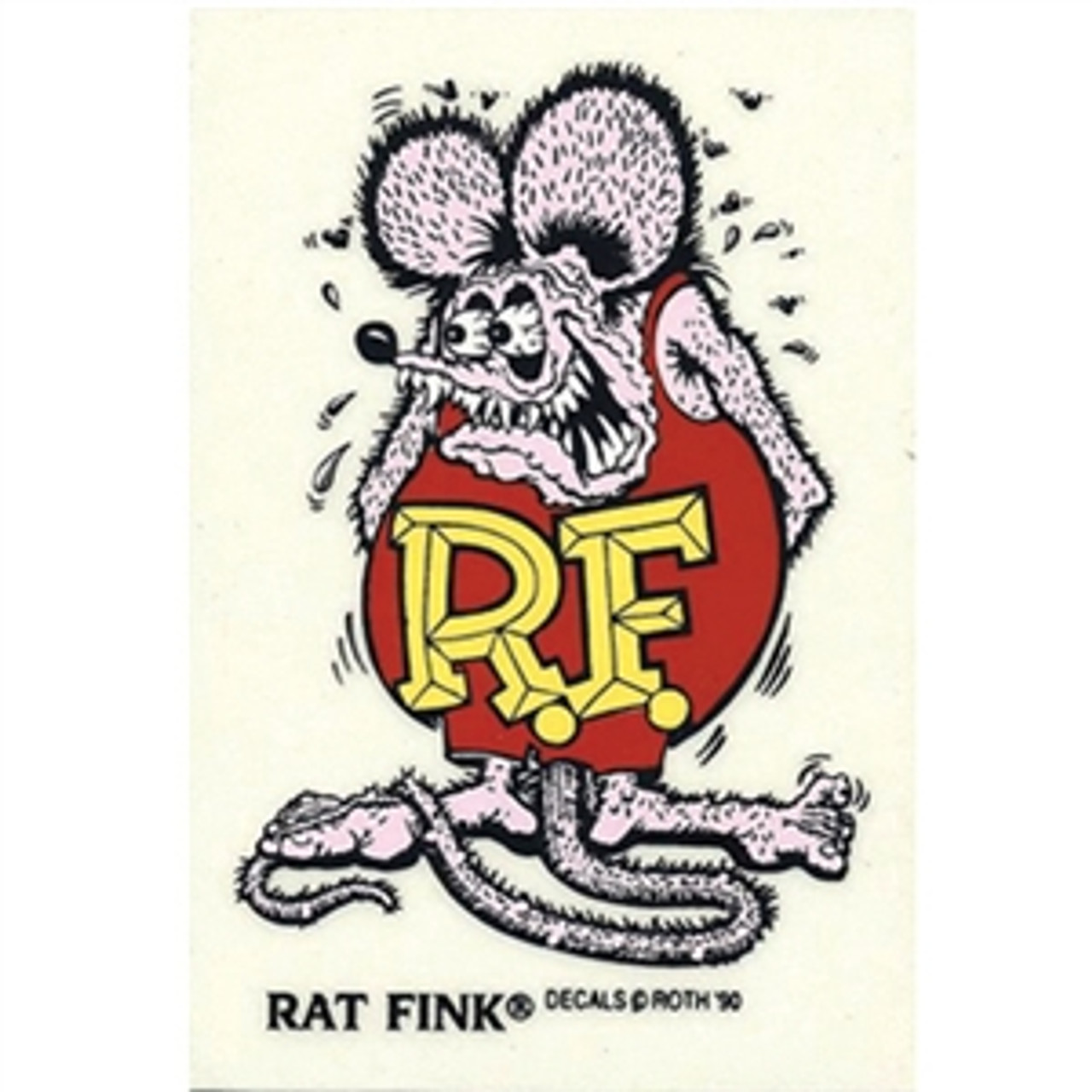 Mooneyes Small Rat Fink Standing Decal, Purple