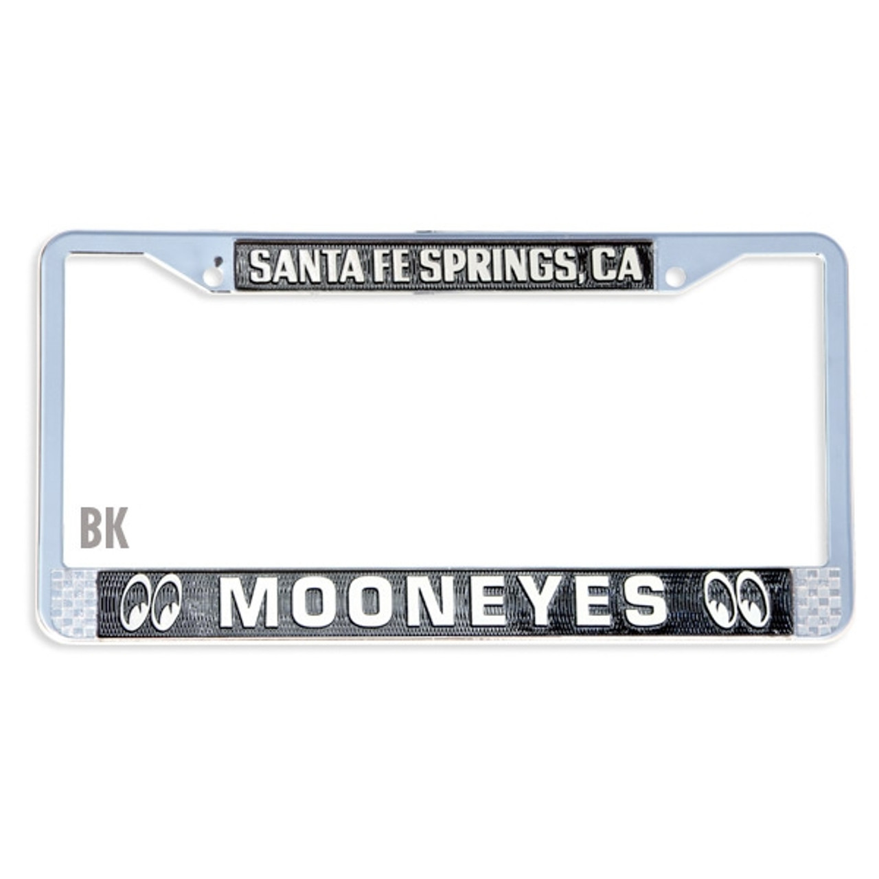 Mooneyes Santa Fe Springs License Plate Frame, Black