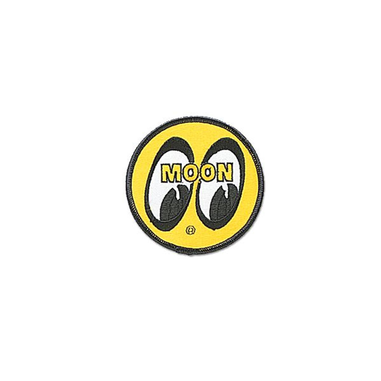Mooneyes Eyeball Logo Round 3" Patch, Yellow