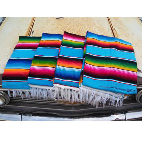 Serape Style Mexican Blanket - Vintage Parts of Arizona